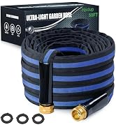 HODUP Ultra Lightweight 50FT Garden Hose - Heavy-Duty Kink-Free Flexible Hose, Non-Expanding Desi...