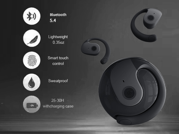 Bluetooth 5.4 Comfortable lightweight Earphones Smart touch water proof Long playtime