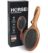 World Class Handmade Equine Mane and Tail Horse Brush. Professional Horse Grooming Comb. Easily D...