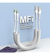 coiled usb to lightning cable white