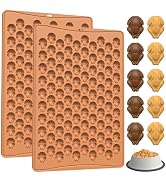 Mini Turkey Silicone Molds for Baking, 2Pcs Nonstick Turkey Shaped Butter Mold, 200-Cavity Thanks...