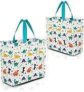 Nush Nush Dinosaur Gift Bag – Set of 12 Reusable Dinosaur Gift Bags Large Size – Goodie Bags With...