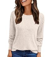 AUTOMET Womens Fall Long Sleeve Shirt Dressy Casual Sweater Tops Loose Fit Lightweight Tunic Crew...