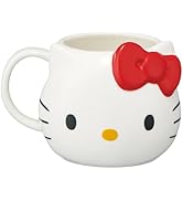 Skater CHMGD4-A Hello Kitty Sanrio Ceramic Mug, 13.8 fl oz (390 ml), Die Cut