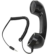 Retro Phone Handset, 3.5mm Cell Phone Receiver, Radiation Proof, HandheldCell Phone Telephone Han...