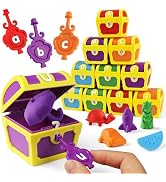 Coogam Alphabet Learning Toys for Toddlers, 26pcs Surprise Letters Treasure Locks with Keys, Uppe...