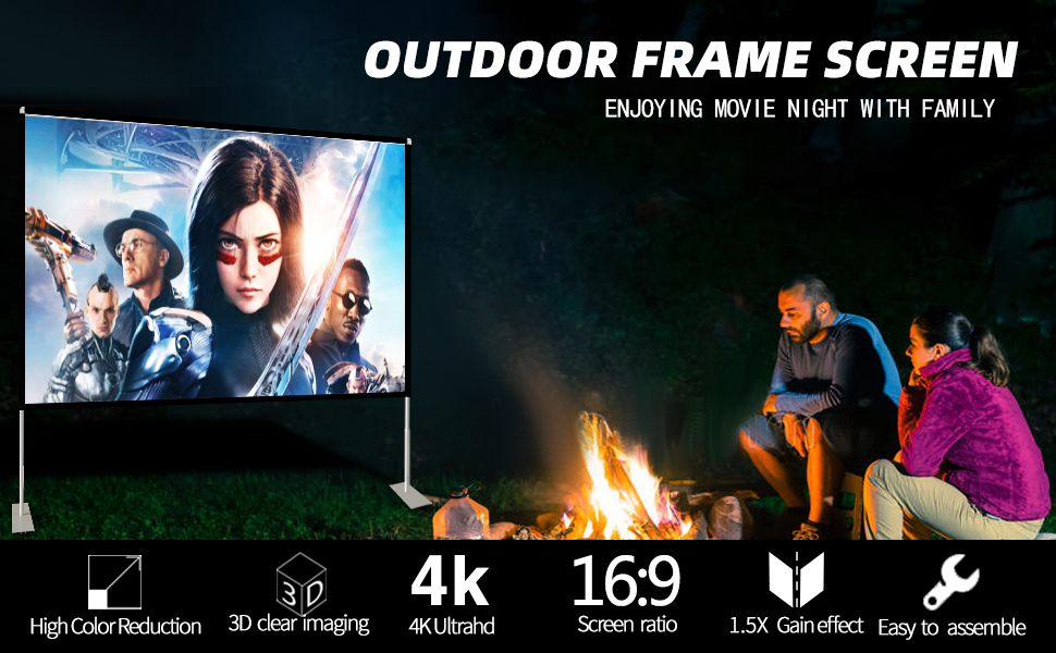 projector screen with stand