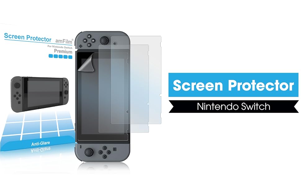 Anti-Glare Matte Screen Protector for Nintendo Switch, amFilm Nintendo Switch Matte Screen