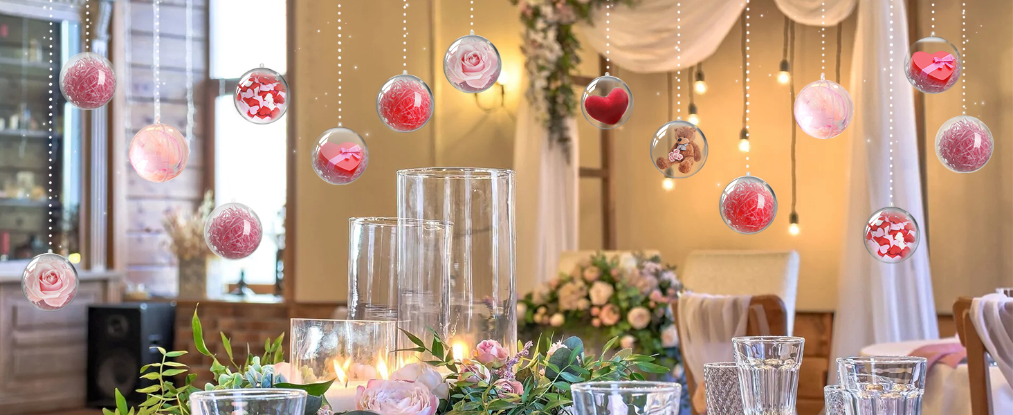 Christmas Ornaments,Clear Plastic Ornaments Balls,Clear Christmas Ornaments for Crafts