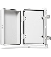 QILIPSU Hinged Cover Stainless Steel Latch Junction Box with Inner Door 300x200x170mm, Universal ...