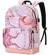 MOSISO 15.6-16 inch 20L Laptop Backpack for Women Girls, Polyester Anti-Theft Casual Daypack Bag ...