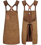 conda Chef Apron, 1 Pack, Cross Back Straps Apron with Pockets for Men Women, Cotton Canvas Adjus...