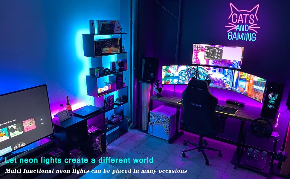 Game cat neon signs