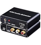 AMANKA HDMI ARC Adapter 192KHz HDMI ARC Audio Extractor with Digital Optical TOSLINK SPDIF Coaxia...