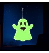 Halloween Hanging Ghost Glow in The Dark Lighted Decor Luminous Decorations for Window Wall Door ...
