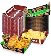 Gatherfun Football Party Supplies Kit for 36: Large Football Food Plates, Disposable Bowls,Nacho ...