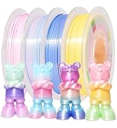 RAMBERY Silk Rainbow PLA 3D Printer Filament Bundle Shiny Multicolored Filament 1.75mm Fast Color...