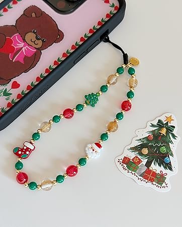 merry christmas phone charm