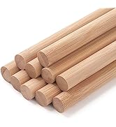 Wooden Dowel Rods Wood Dowels, 10PCS 1/2 x 12