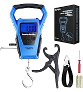 RUNCL Waterproof Fishing Scale with Lip Gripper, Electric Fish Scale with 40 Inch Ruler, LB/OZ/KG...