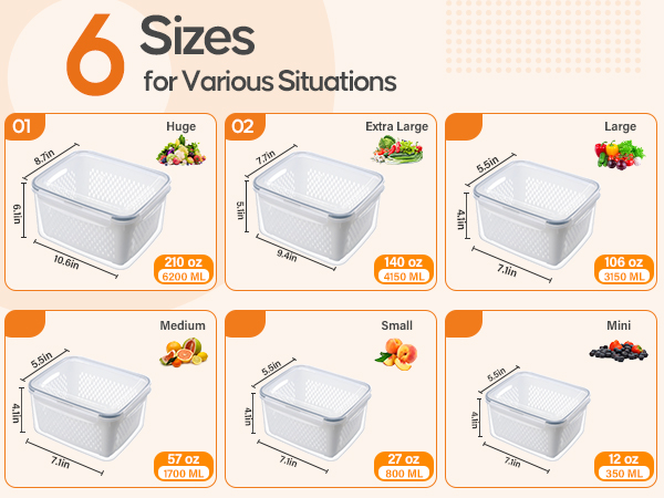 produce storage containers for fridge
