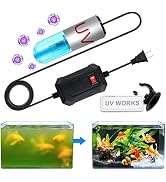 JAHEA Aquarium Clean Light,3 W Mini &13W UV Sanitizer Submersible Light with U-V Test Card,Aquari...