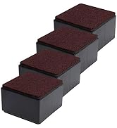 Ezprotekt 2 Inch Bed and Furniture Risers, Heavy Duty Square Sofa Table Couch Dresser Risers, Wid...