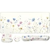 MOSISO Wrist Rest Support for Keyboard Mouse Pad Set, Large Mousepad&Keyboard and Mouse Pad&Coast...
