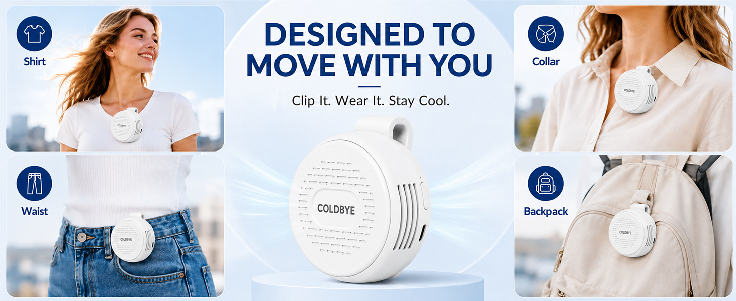 body fans that blow cold air under clothes