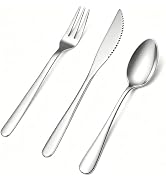 Flatware Set 3-Piece Mini Knife Fork Spoon, Portable Appetizer Utensils | Stainless Steel,Mirror ...