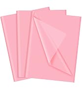 NEBURORA Pink Tissue Paper for Gift Bags 60 Sheets Pink Wrapping Tissue Paper Bulk 14 X 20 Inch H...