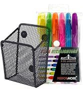 Performore 6 Pack Gel Highlighters and Holder with Magnet