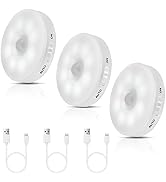 Okerich Improved LED Rechargeable Motion Sensor Light Indoor, Bright & Long-Lasting Battery, Stic...