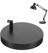 TEHAUX Weighted Desk Lamp Base Only, 7.5" Solid Iron Replacement Table Lamp Mounting Stand for Sw...