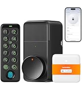SwitchBot Smart Lock Pro Bundle: Lock+Keypad Touch+Hub Mini Matter, Fingerprint Deadbolt Retrofit...