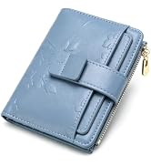 yiijay Small Womens Wallet Flora RFID Blocking Vegan Leather Bifold Compact Slim Thin Credit Card...