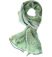 Salutto Women 100% Silk Scarves Van Gogh Paul Gauguin Monet Painted Scarf