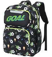 BrainyBees Kids Backpack for Boys - 17 Inch Elementary School Bookbag for Grades 3-5, with Insula...