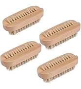 Tbestmax Cleaning Nail Fingernail Brush Wood 2 Side for Manicure Pedicure Women Kids 4 Pack