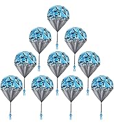 Catcan 10 Pcs Parachute Toy, Camo Blue Parachute Men Toy Tangle Free Throwing Hand Throw Outdoor ...