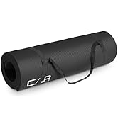 CAP Barbell 1/2-Inch High Density Exercise Yoga Mat with Strap | Multiple Options