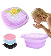 EBIGIC Face Bowl for Ice with Built-in IceTray,Collapsible Silicone Face Ice Bowl – Cold Plunge T...