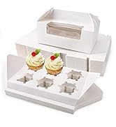 EUSOAR Cupcake Boxes with Holders, 50pcs 9.3