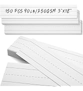 LOTMER 150 Sheets White Sentence Strips, 92LB/250gsm Cardstock Ruled Sentence Strips 3 x 18 Inche...