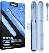 7AM2M Sonic Travel Electric Toothbrush for Adults&Kids, Travel Case&2 Brush Heads, 1 Charge for 9...