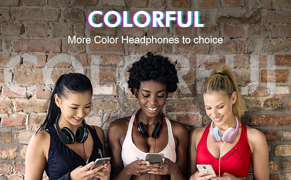 colorful headphones