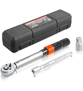 Vanquish 1/4-inch Drive Torque Wrench with 4" Extension Bar and 1/4" to 3/8" Adapter, 72-tooth, 4...