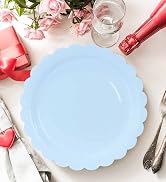 light blue scalloped paper plates dinner plates dessert disposable plates scalloped plate disposable