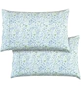 Elegant Comfort Ultra Soft Set of 2 Floral Print Pillowcases - 1500 Premium Hotel Quality Microfi...
