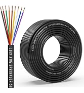 18/9 Solid Sprinkler System Wire 50ft, 18 Gauge Irrigation Wires PVC Jacket Sprinkler Cable for U...